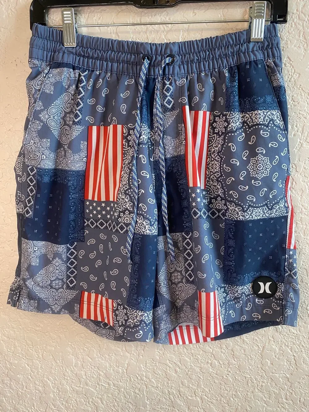 Hurley Americana Men’s Lined Shorts Size Medium 6.5” inseam